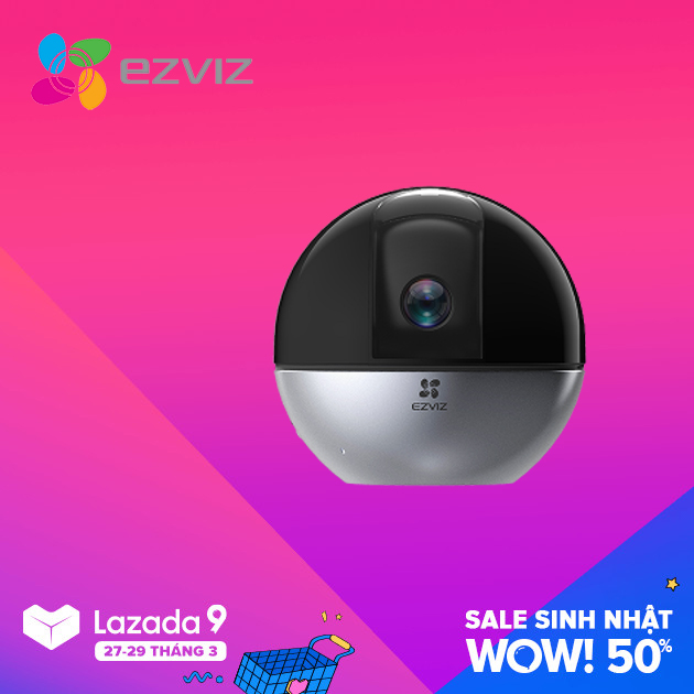 [HCM][VOUCHER 8% tối đa 800k cho đơn từ 150k] Camera Ezviz C6W 4.0MP C6W 4mp độ phân giải 2K Xoay 360 khả năng đàm thoại 2 chiều tốt Chế độ chống ngược sáng WDR