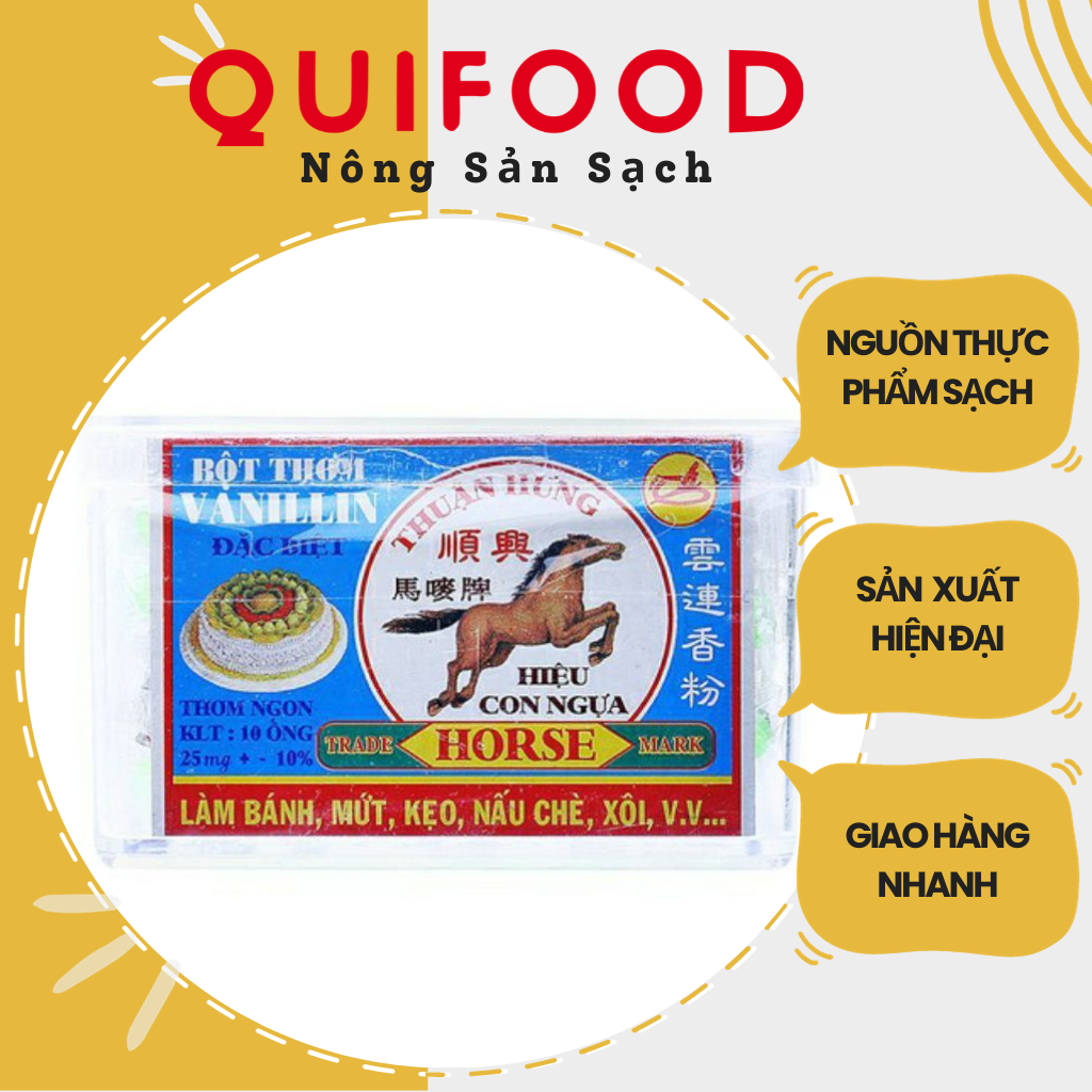 Bột Thơm Vani Vanillin Thuận Hưng Hiệu Con Ngựa Quifood