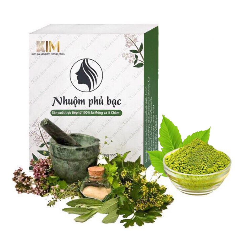 Nhuộm tóc phủ bạc KIM - Tùy chọn nhuộm mầu Nâu hoặc Đen
