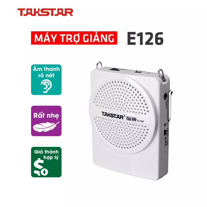 Máy trợ giảng Takstar E126(kèm mic)  dành cho giáo viên hướng dẫn viên du lịch người thuyết trình bán hàng