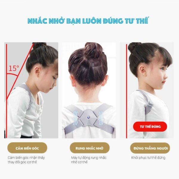 Đai chống gù lưng trẻ em, trị lưng tôm, cong vẹo cột sống - Đai chống gù lưng thông minh cho trẻ em nam và nữ