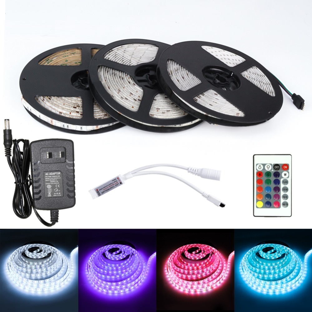 LED dây đổi 7 màu 5050 RGB (5 mét) kèm nguồn điều khiển