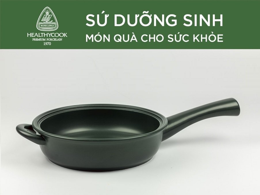 Chảo sứ dưỡng sinh minh long - chảo sứ minh long