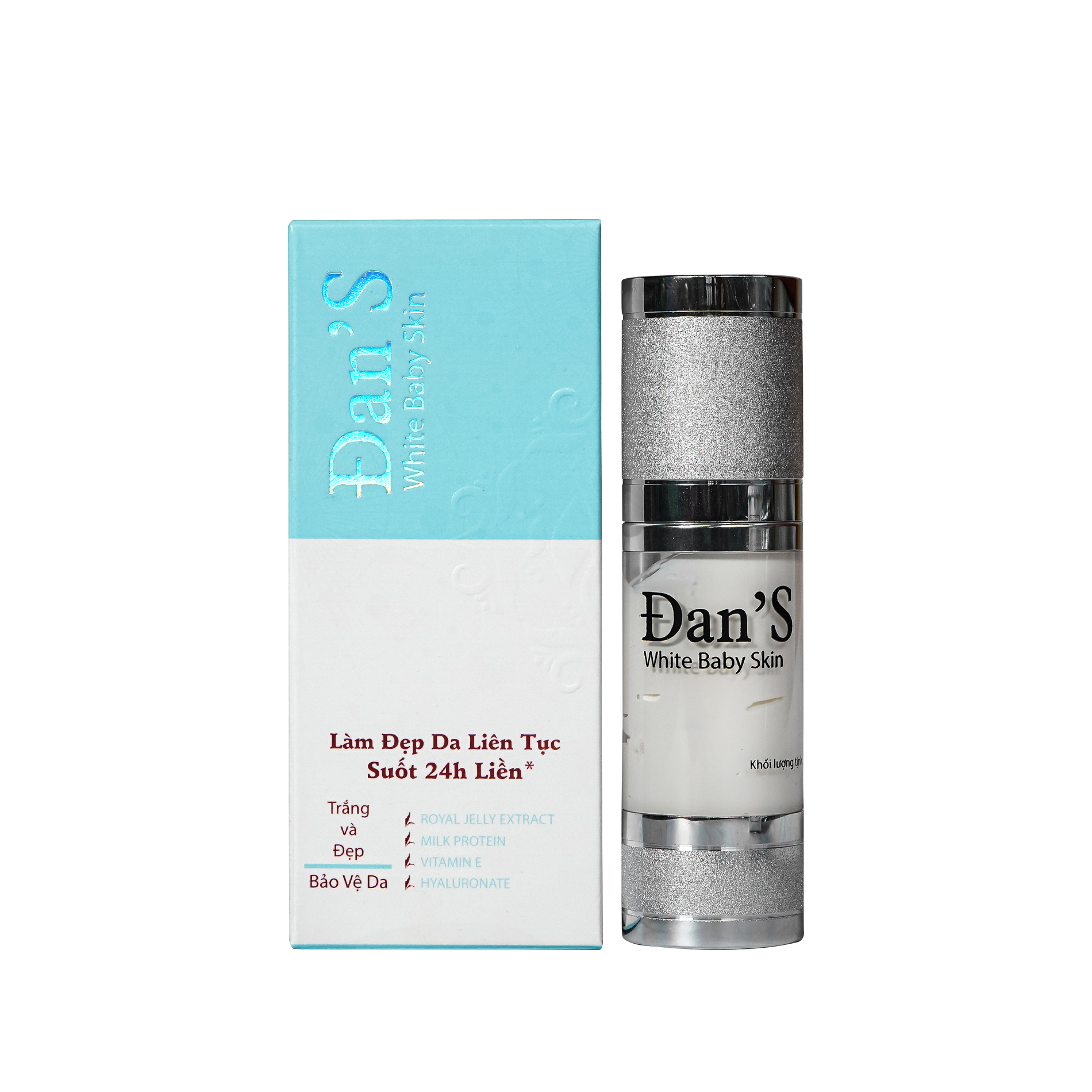 Kem sữa dưỡng trắng da Đan's White Baby Skin bảo vệ da suốt 24h (30ml)