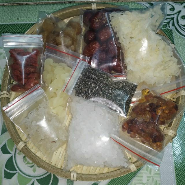 Set chè dưỡng nhan 10 món nấu 10 chén