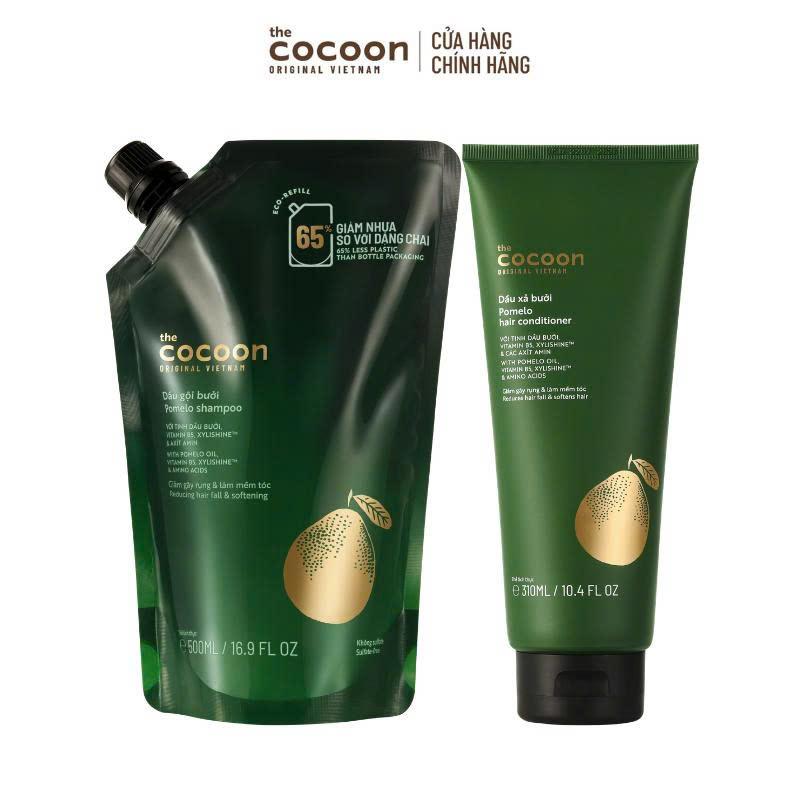 COMBO 1 Túi refill Dầu gội bưởi Cocoon 500ml + 1 Dầu xả bưởi Cocoon 310ml