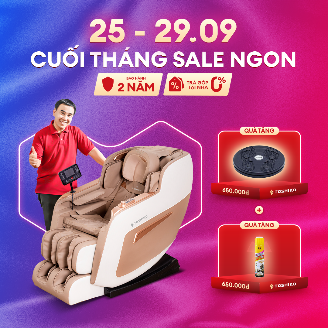 Ghế Massage Toàn Thân Đa Năng Toshiko T81 Con lăn massage chuyên sâu cổ vai gáy tổ hợp 15 bài massage chuyên sâu cùng công nghệ quét AI dò tìm huyệt đạo