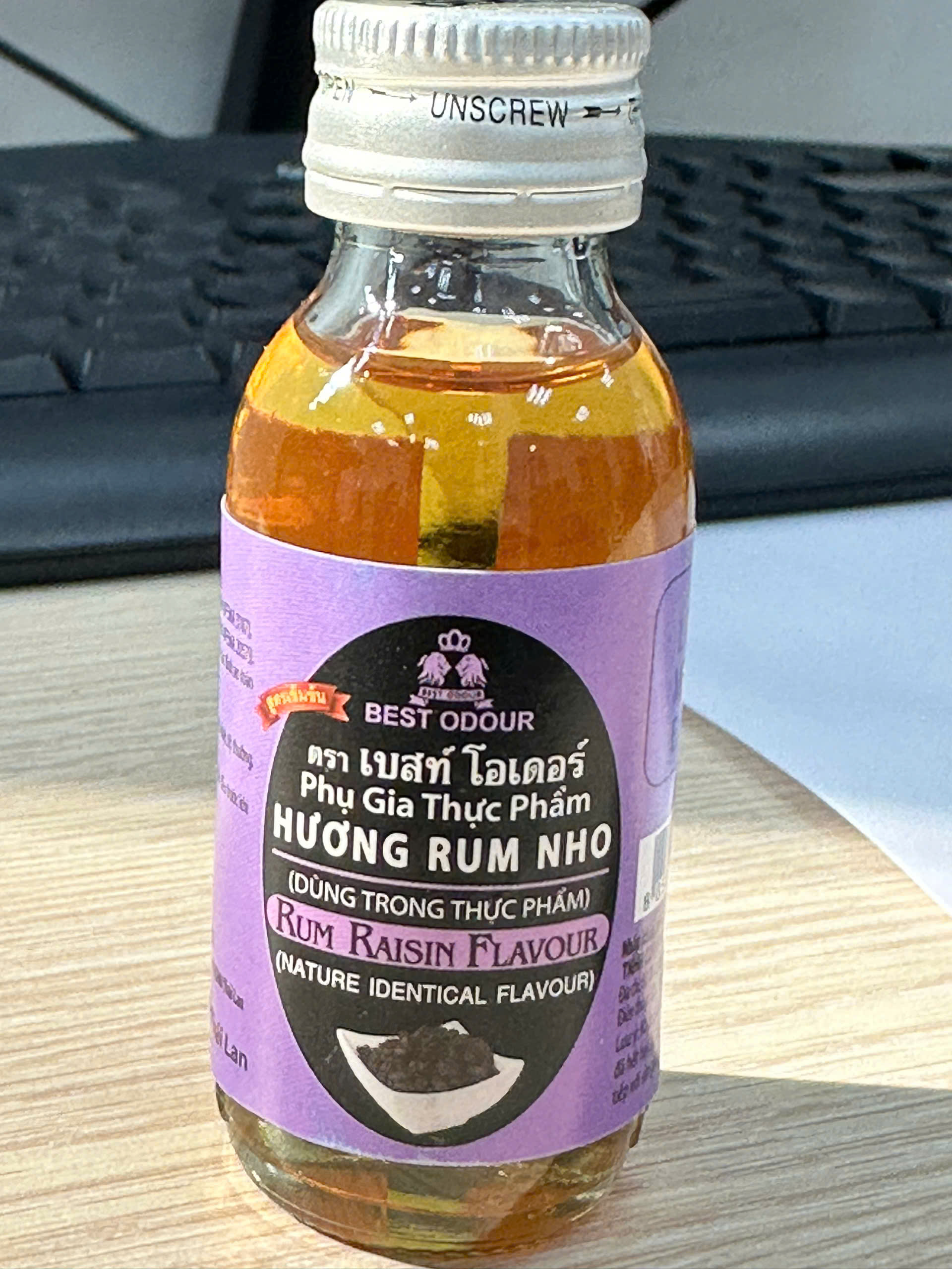 [CHAI 30ML] HƯƠNG THỰC PHẨM BEST ODOUR THÁI LAN_HƯƠNG RUM NHO DÙNG ĐỂ LÀM BÁNH, LÀM KEM,...