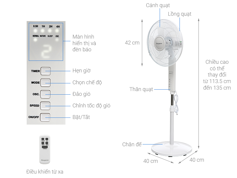 Quạt cây Kangaroo KG725