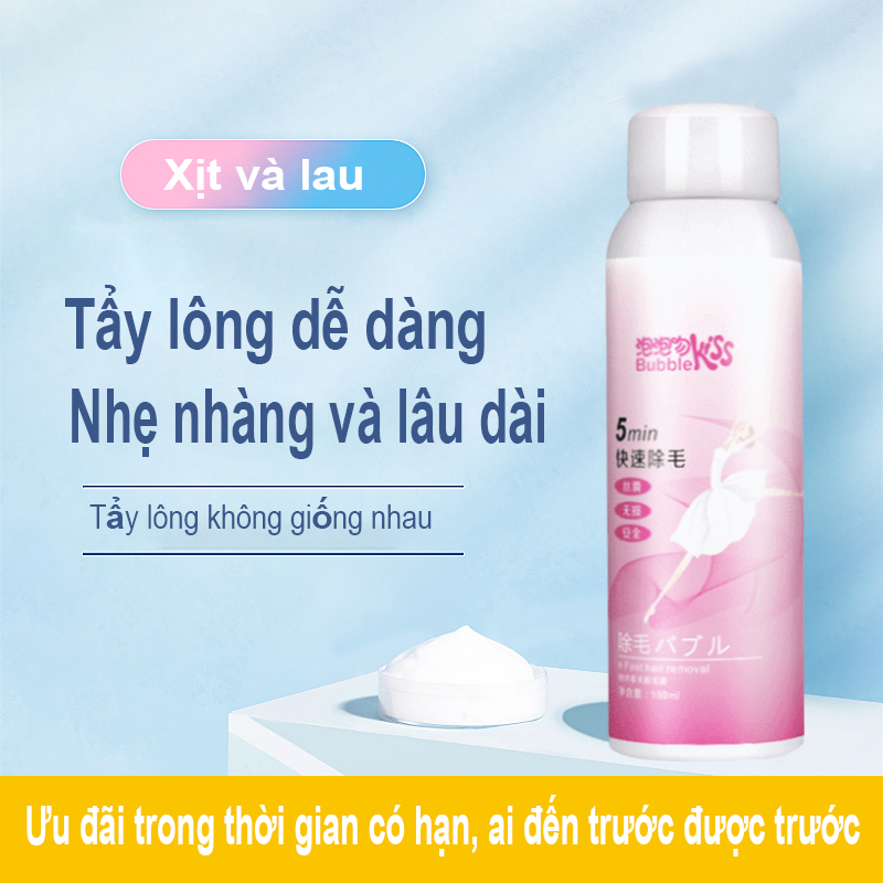 Xịt tẩy lông, kem tẩy lông dạng xịt tẩy sạch nhanh chóng, dịu nhẹ không đau rá