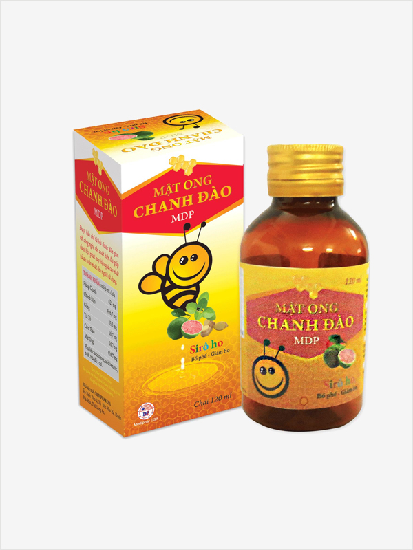Siro Mật Ong Chanh Đào Ho gió, ho khan, ho do thay đổi thời tiết, ho do lạnh, ho do viêm họng, ho lâu ngày không khỏ