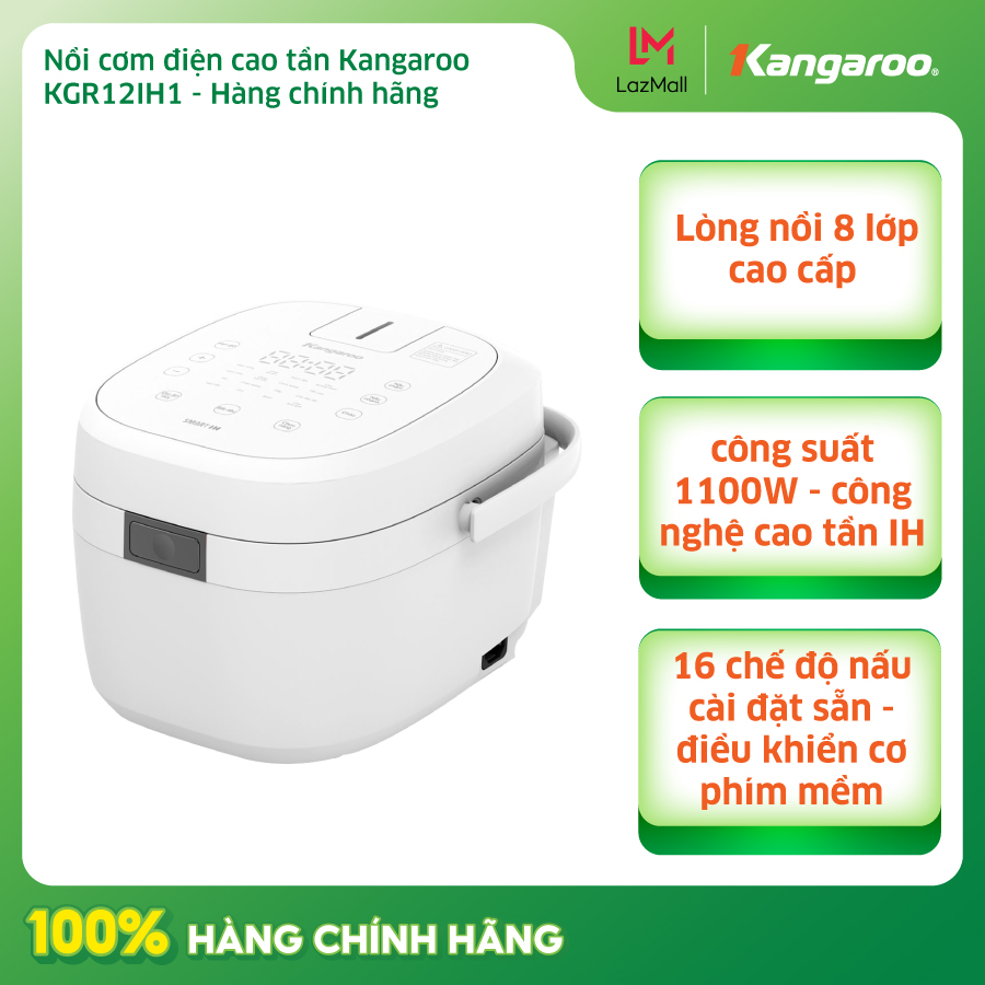 Nồi cơm điện cao tần 1.2 lít kangaroo kgr12ih1 - hàng chính hãng
