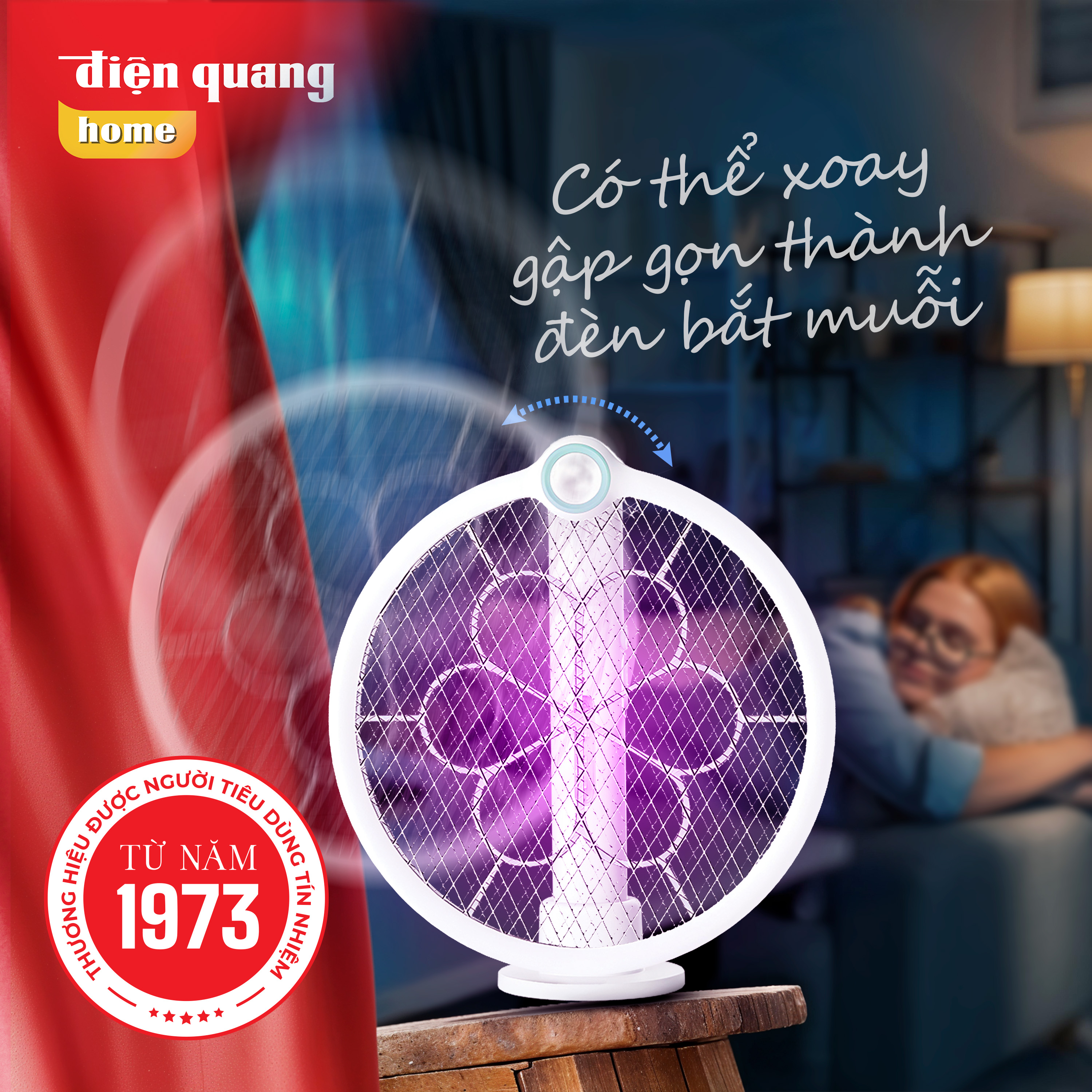 [Sản phẩm mới] Vợt Muỗi Tự Động EMR12 Kiêm Đèn bắt muỗi 3 trong 1 tự động sạc điện Gấp Gọn Vợt Bắt Muỗi Thông Minh. Pin 1200 mAh, Bảo Hành 12 tháng