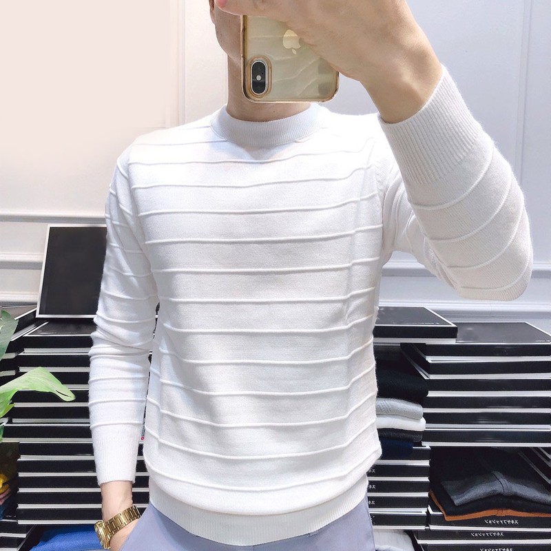 Áo Len Nam Ấm - Áo len nam kiểu dáng hàn quốc mẫu mới 2020 sợi len LÔNG CỪU AL03