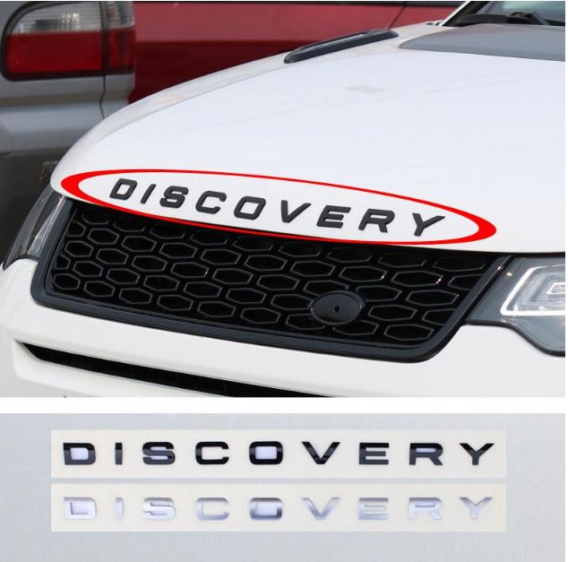 Chữ nổi 3d dán nắp capo xe hơi discovery màu đen