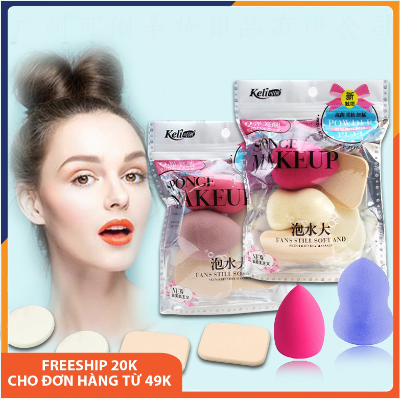 Mút trang điểm siêu cute đẹp mịn độ đàn hồi cực tốt, miếng mút trang điểm, miếng mút tán kem, mút tán phấn - SPU006N