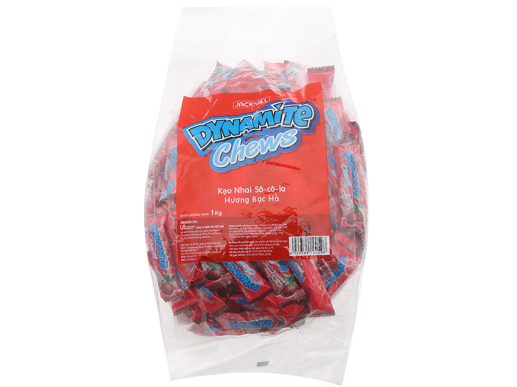 1KG KẸO NHAI SOCOLA HƯƠNG BẠC HÀ DYNAMITE CHEWS