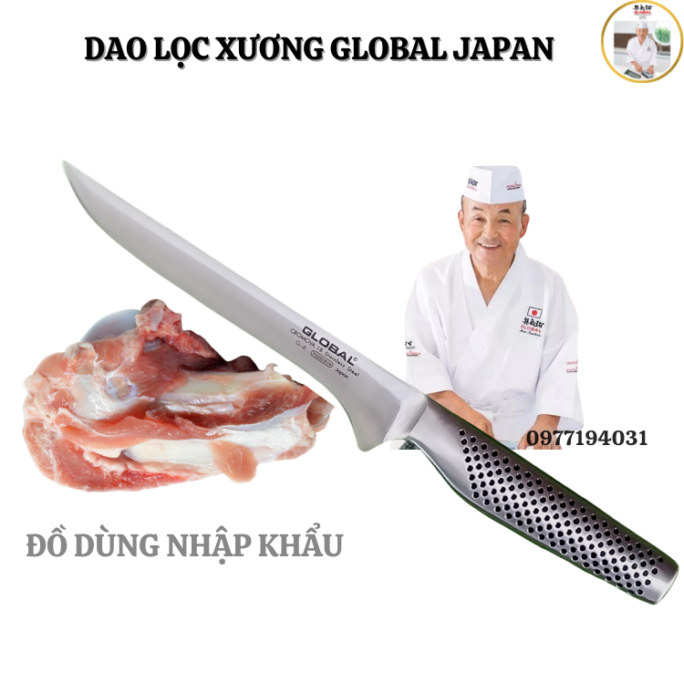 Dao lọc xương cao cấp GL Japan bằng thép trắng đúc nguyên khối
