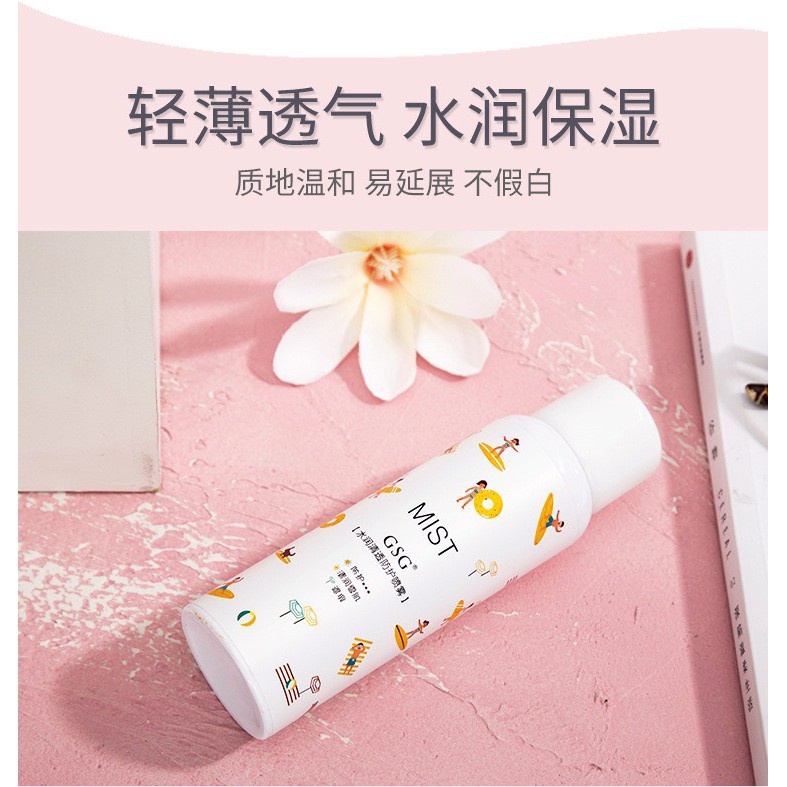 Kem chống nắng dạng xịt dưỡng da nâng tông màu trắng mịn