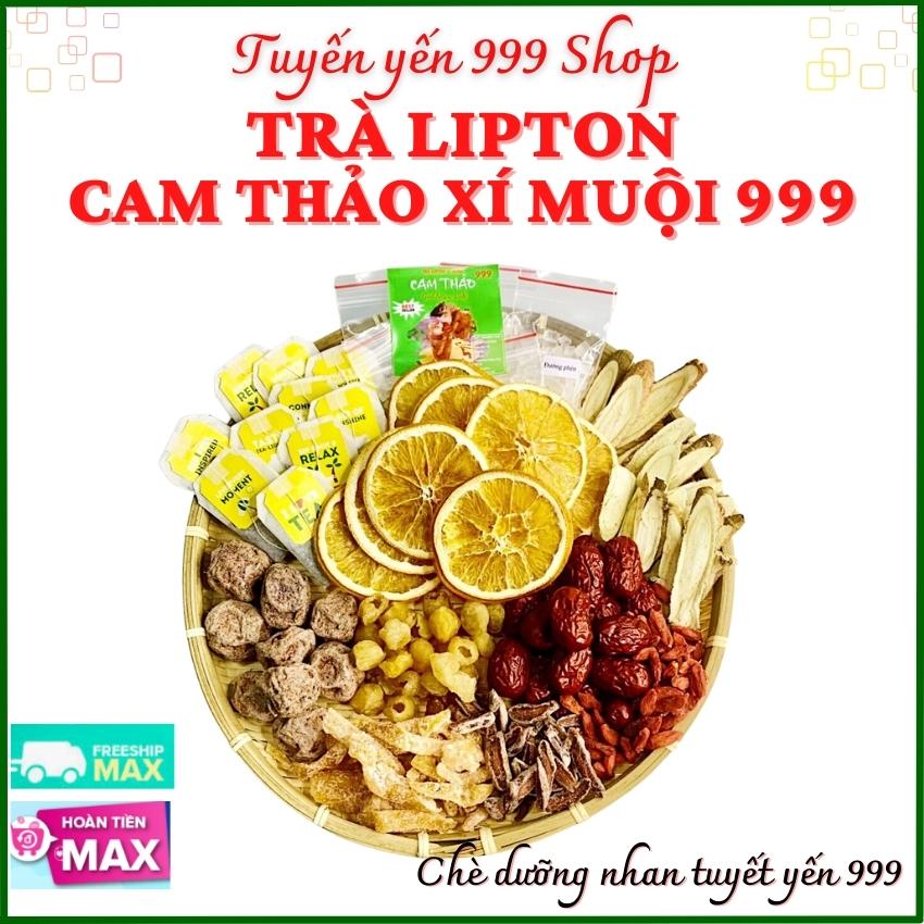 [HCM]Trà Lipton Cam Thảo Xí Muội 999 thanh nhiệt cơ thể - Siêu ngon - Combo 4 set giá siêu rẻ dùng cho 4 người