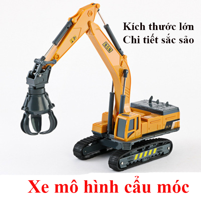 Xe cẩu móc đồ vật, xe đồ chơi mô hình cho bé, chi tiết sắc sảo, mẫu mã lạ mắt bền đẹp, làm đồ trang trí để bàn làm việc. ( đồ chơi mô hình- ô tô đồ chơi)