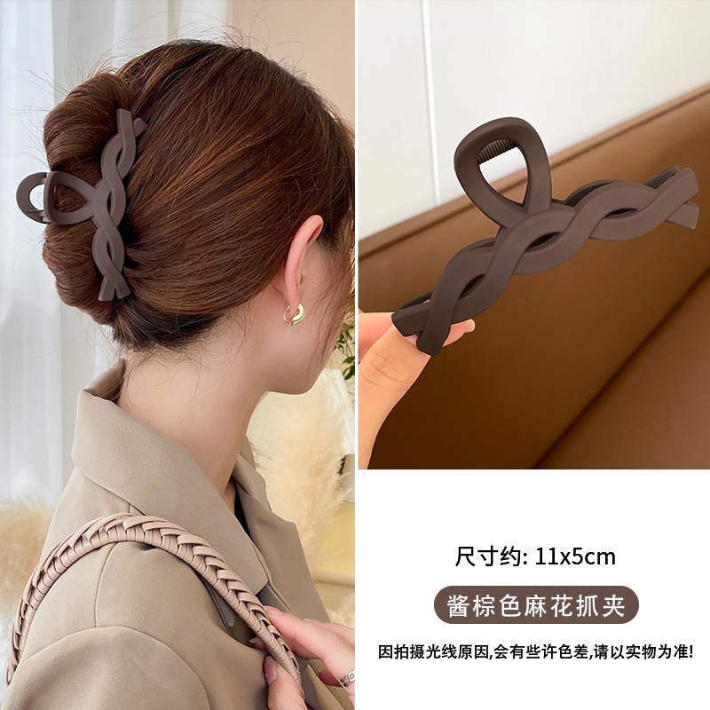 Kẹp tóc càng cua NOVSET kẹp tóc hàn quốc đẹp thiết kế kiểu dáng nhựa nhám có chọn màu Mã #KT_16881
