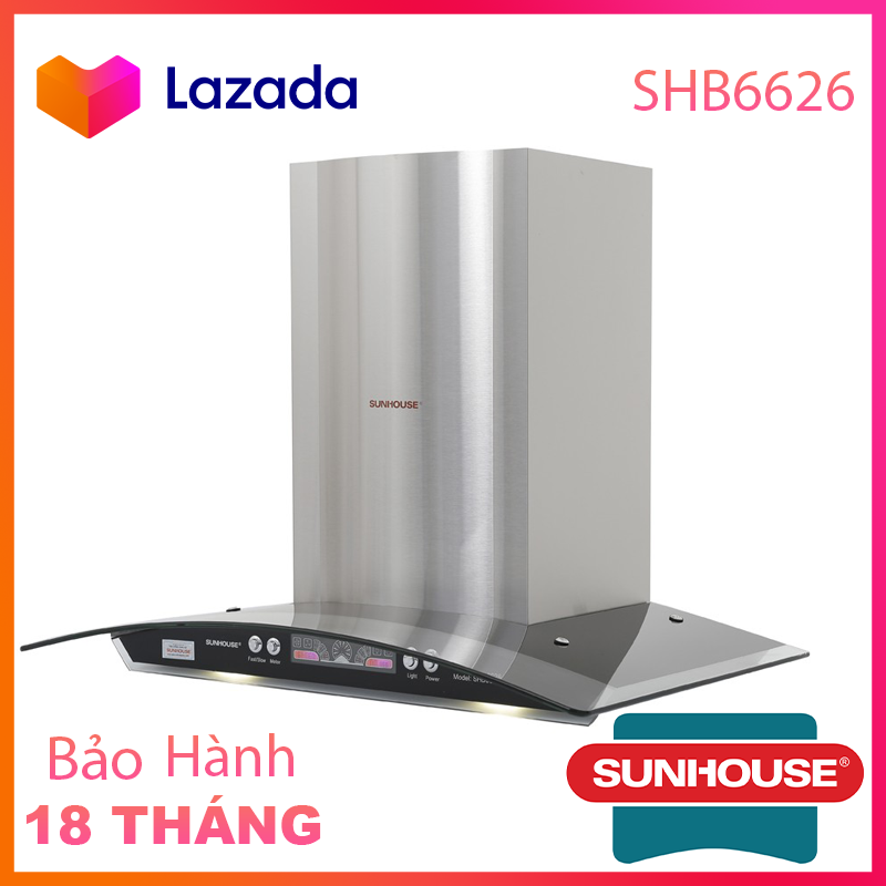 Máy hút mùi kính cong sunhouse shb6626