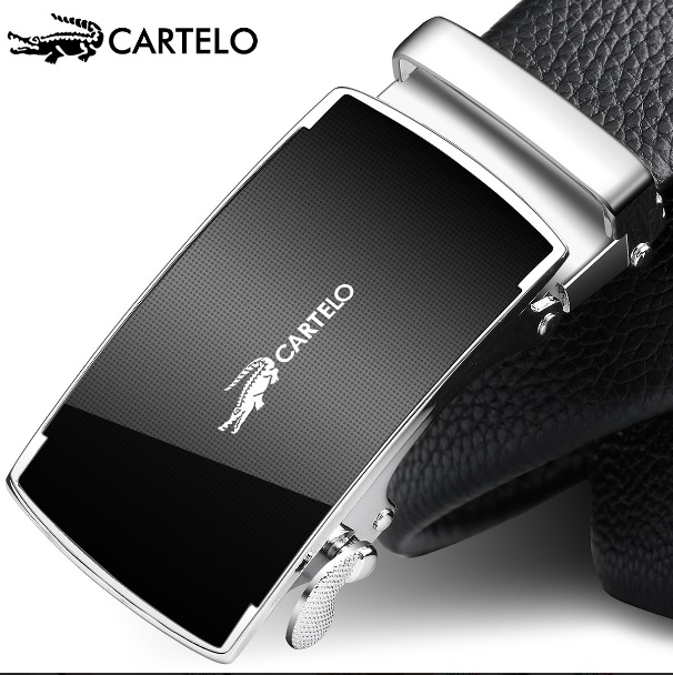 [VIP-VIP-VIP]Thắt Lưng Dây Nịt Da Nam Cao Cấp Hàng Hiệu CARTELO Thắt Lưng Nam Da Bò 100% Khóa Tự Động G03- Bảo Hành 3 Năm - Đồ Da Kingshop