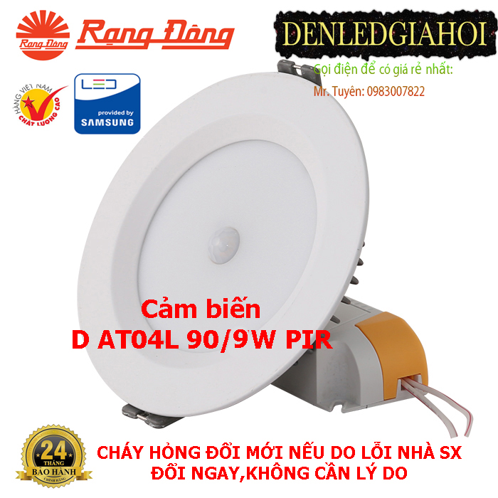 Đèn led âm trần cảm biến 7W, 9W Rạng Đông