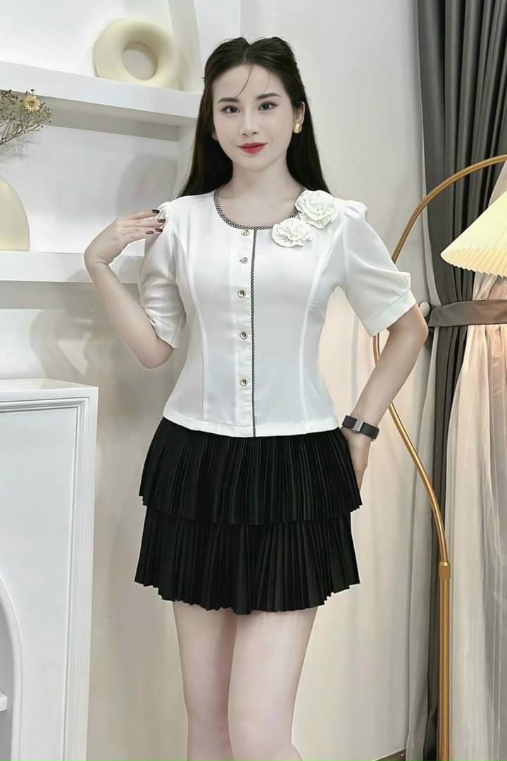 Áo kiểu a0077 shop có nhận may theo yểu cẩu