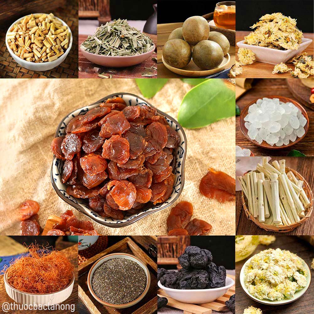 Nhãn nhục khô 100g và 20 nguyên liệu nấu nước sâm, nhãn nhục nấu sâm tự chọn - Lãn Ông
