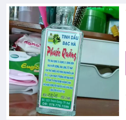 Tinh dầu bạc hà phước quảng 60ml LV798