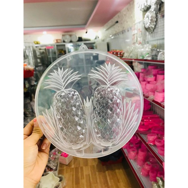 [HCM]Khuôn nhựa rau cau hình 2 quả thơm quả dứa 20cm