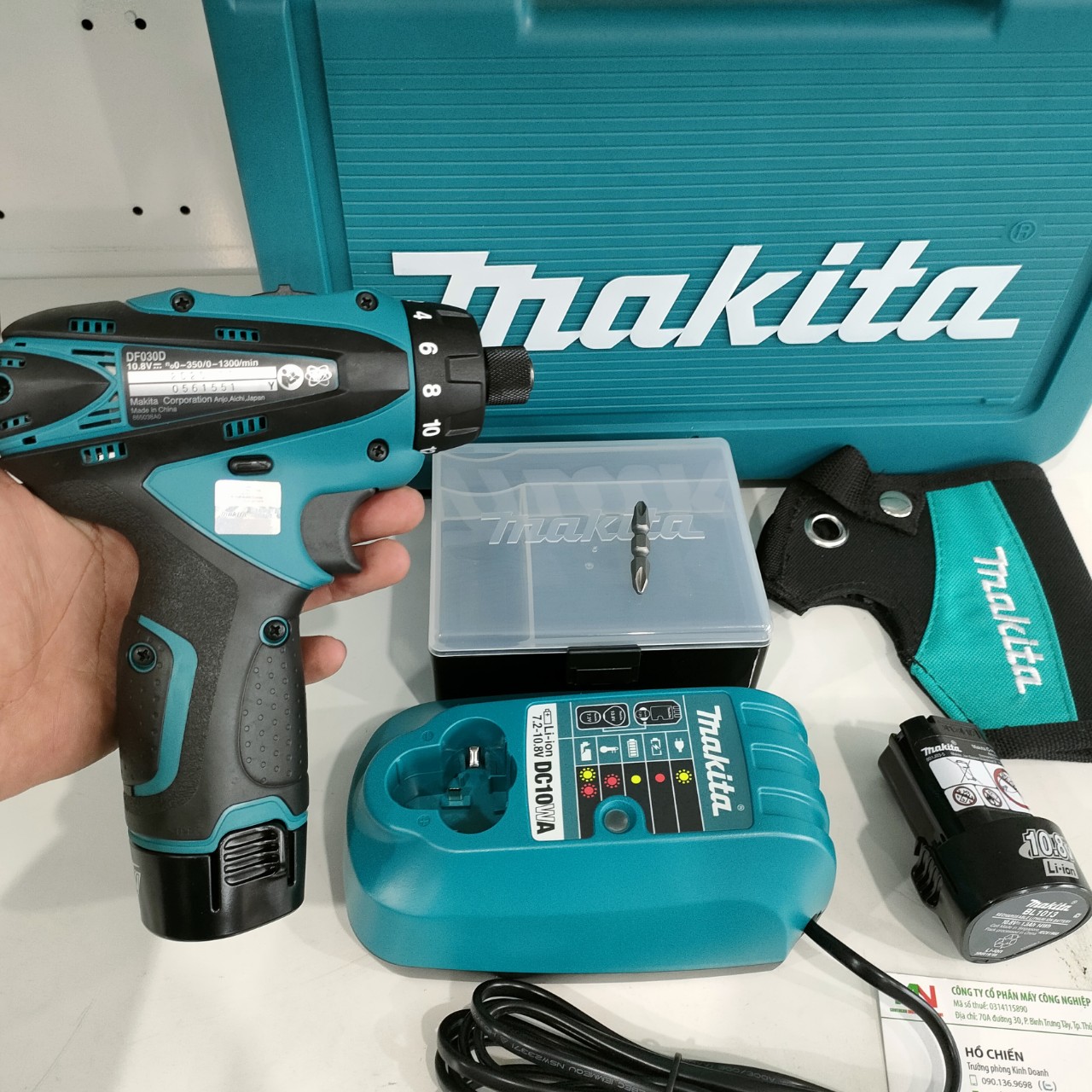 Bộ máy vặn vít dùng pin 10.8v makita df030dwe - hàng chính hãng