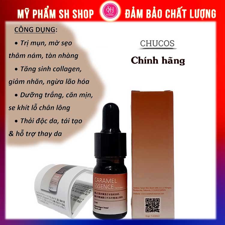 Serum mụn thâm mờ sẹo dưỡng trắng căn bóng da Caramel Nhật 5ml
