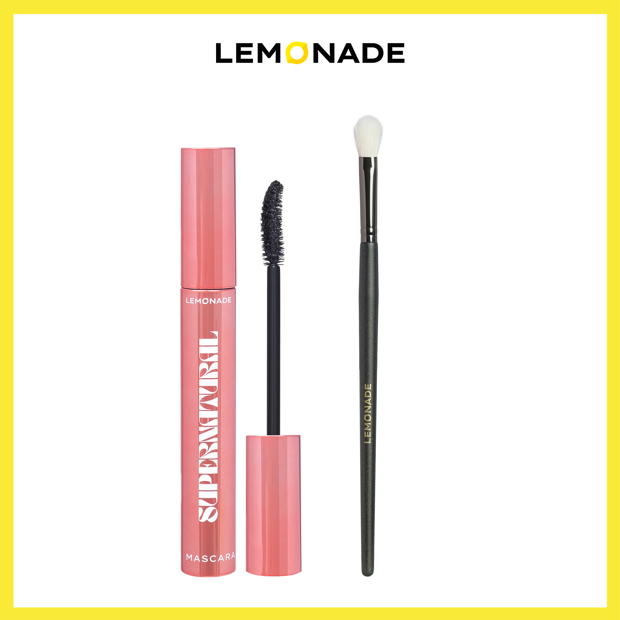 Combo chuốt mi supernatural mascara và cọ trang điểm mắt Lemonade