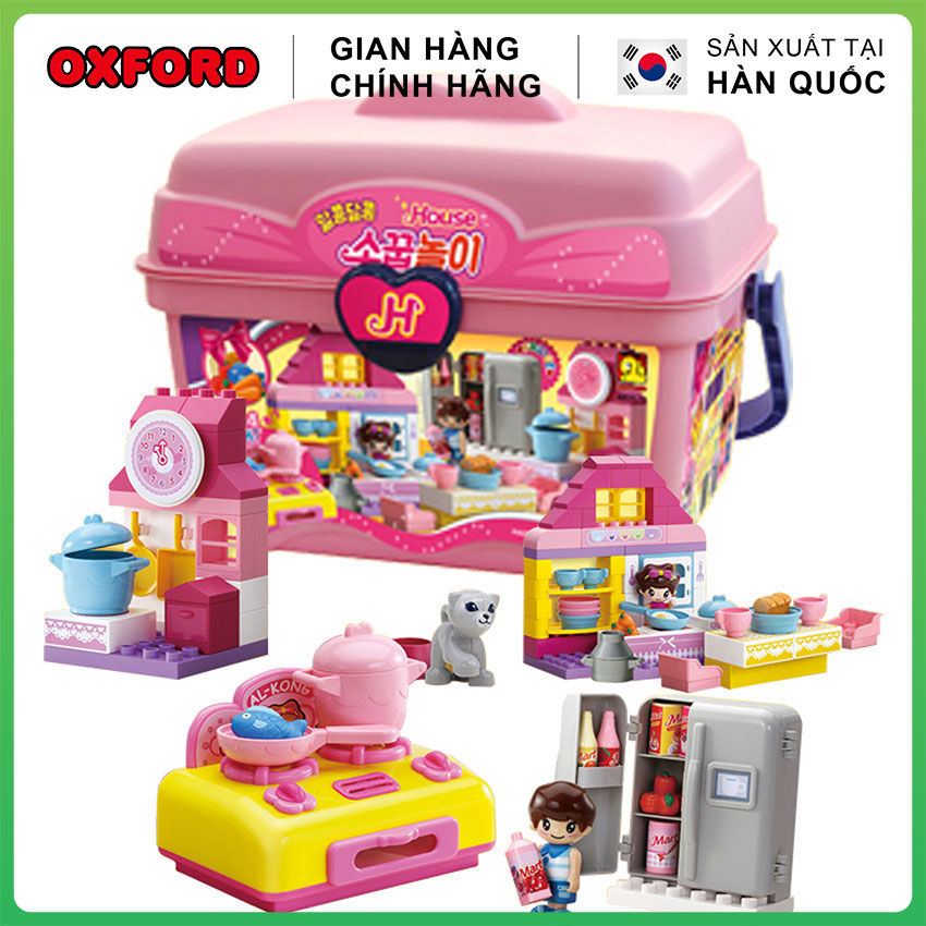 Đồ Chơi Lắp Ráp Cho Bé Gái - Lego Xếp Hình Ngôi Nhà Alkong Dalkong Oxford Ad2672 - gồm 149 Mảnh Ghép Cỡ Vừa - Nhựa ABS An Toàn Cho Trẻ Từ 3 Tuổi - Rèn Tư Duy | Handskid