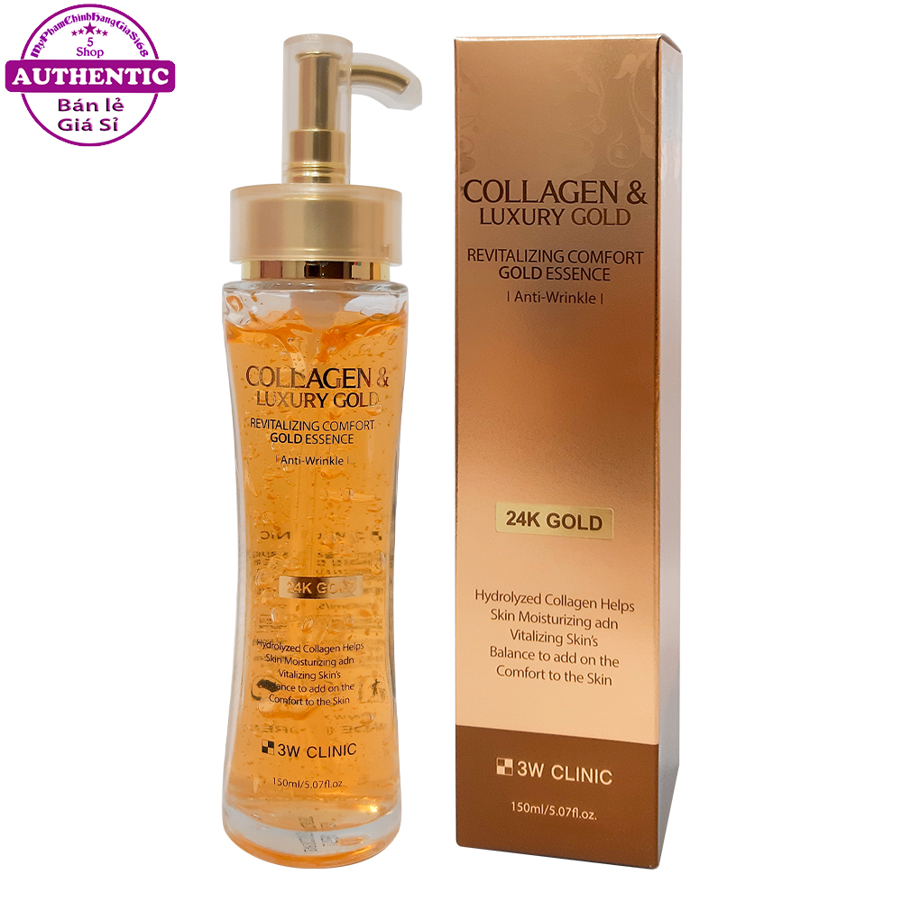 Tinh Chất COLLAGEN LUXURY GOLD 3W CLINIC Trắng Da 150ml KOREA