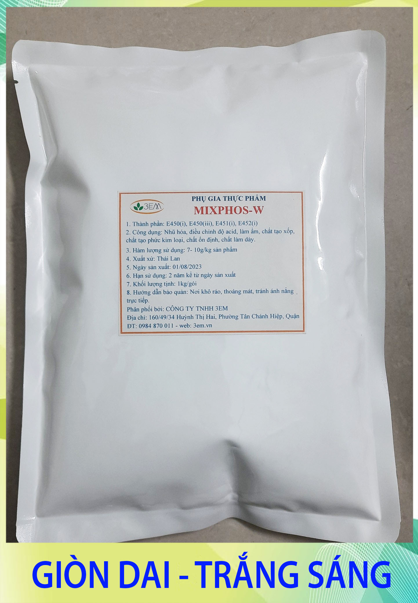 1kg mixphos-w tạo giòn dai-trắng sáng