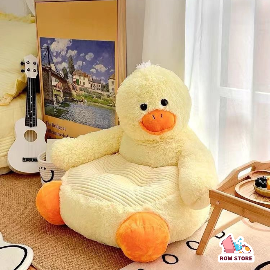 Ghế bông bệt tựa lưng hình thú ngồi êm, ghế lười decor phòng siêu xinh ngộ nghĩnh Rơm Store