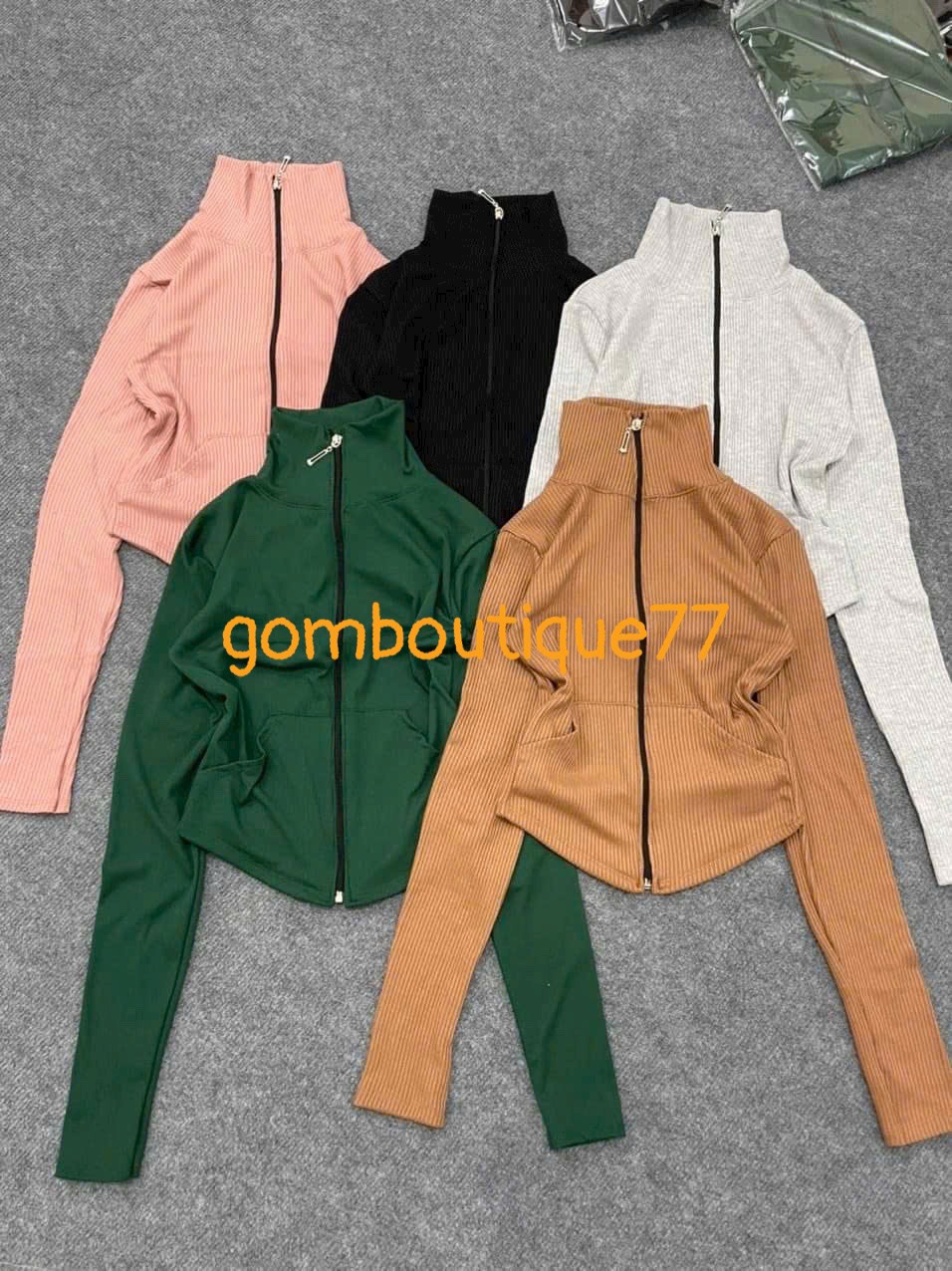 ÁO KHOÁC THUN GÂN TĂM LEN DÂY KÉO Ủ KEM, ÁO KHOÁC CHE NẮNG