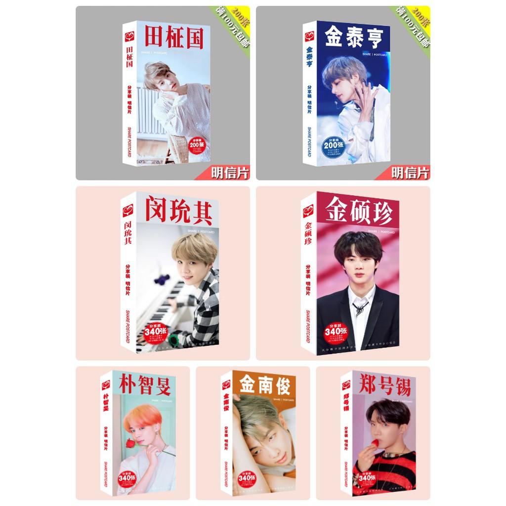 Postcard Bangtan Boys thành viên hộp ảnh bộ ảnh có ảnh dán sticker lomo bưu thiếp army