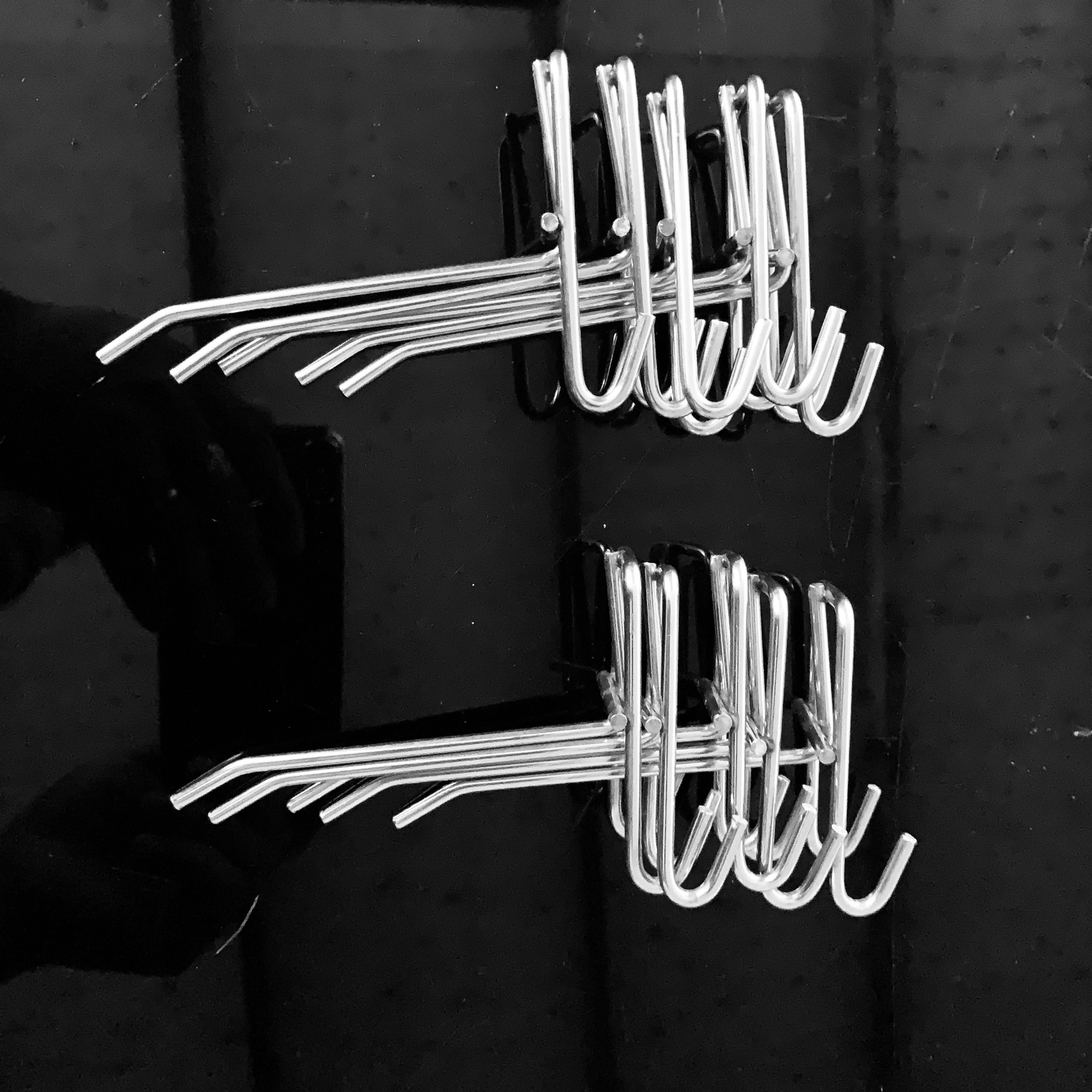 Combo 10 tay cài lưới, móc treo đồ inox dài 30cm