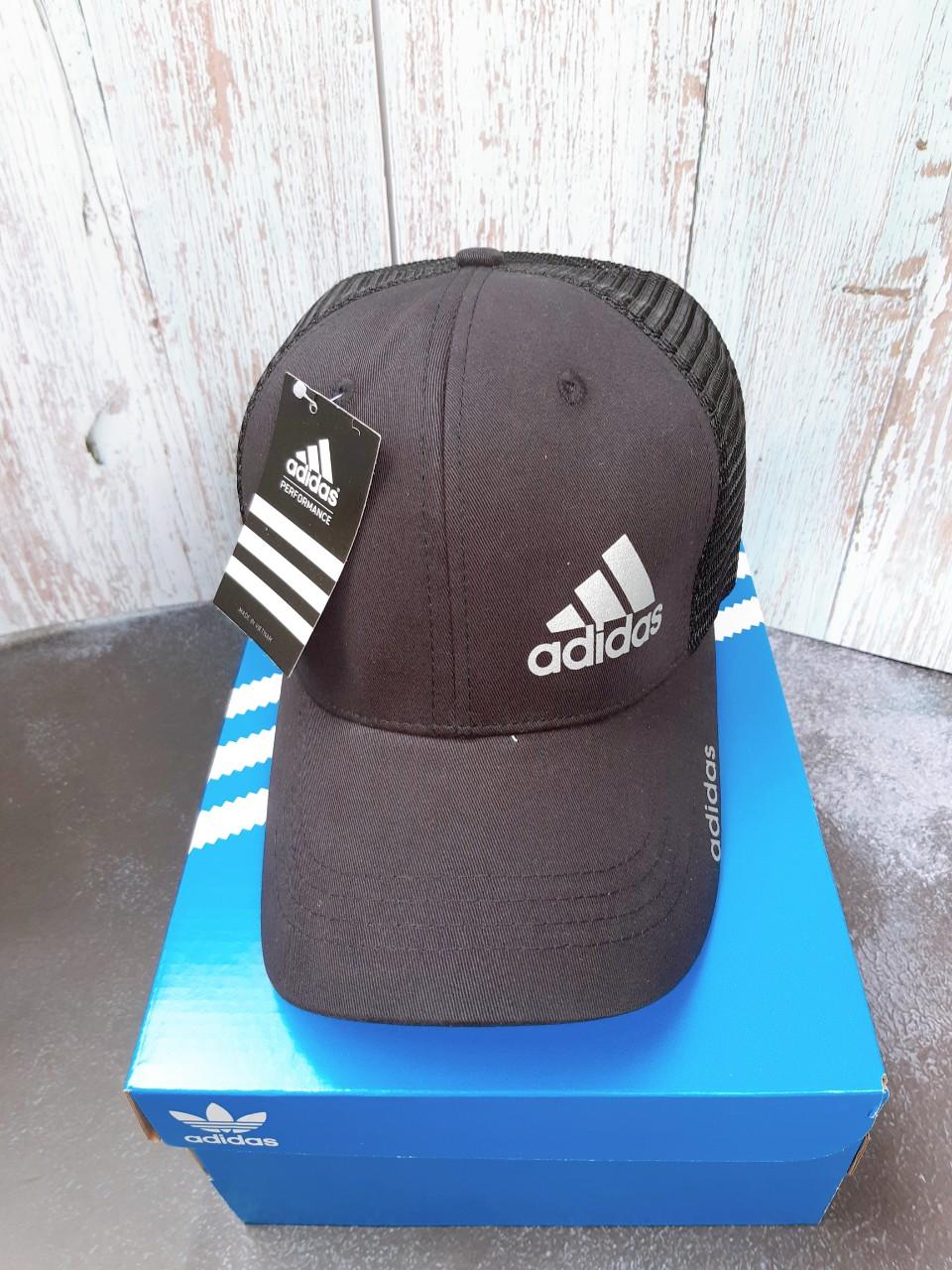 Nón kết/ Mũ lưỡi trai lưới Adidas màu đen Full box