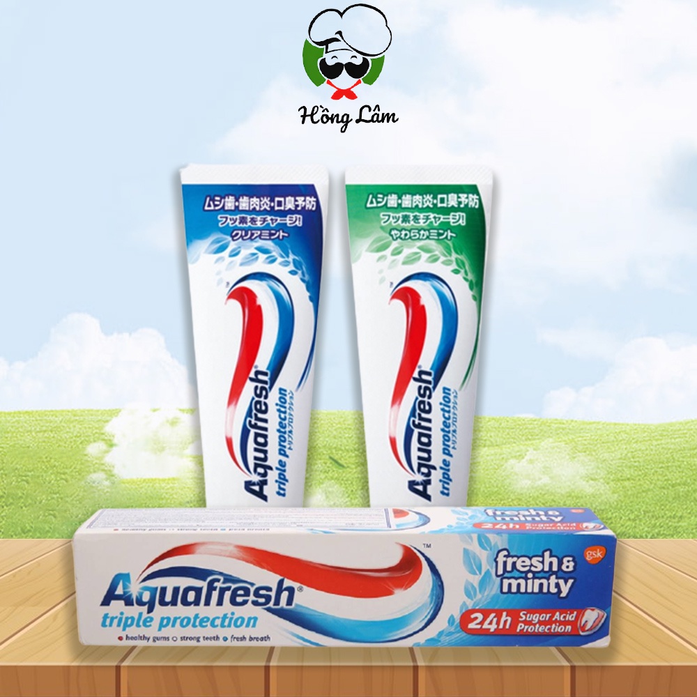 Kem Đánh Răng Aquafresh Không Gây Cay, Ê Buốt Vị Bạc Hà, Trà Xanh Dịu Nhẹ 140g