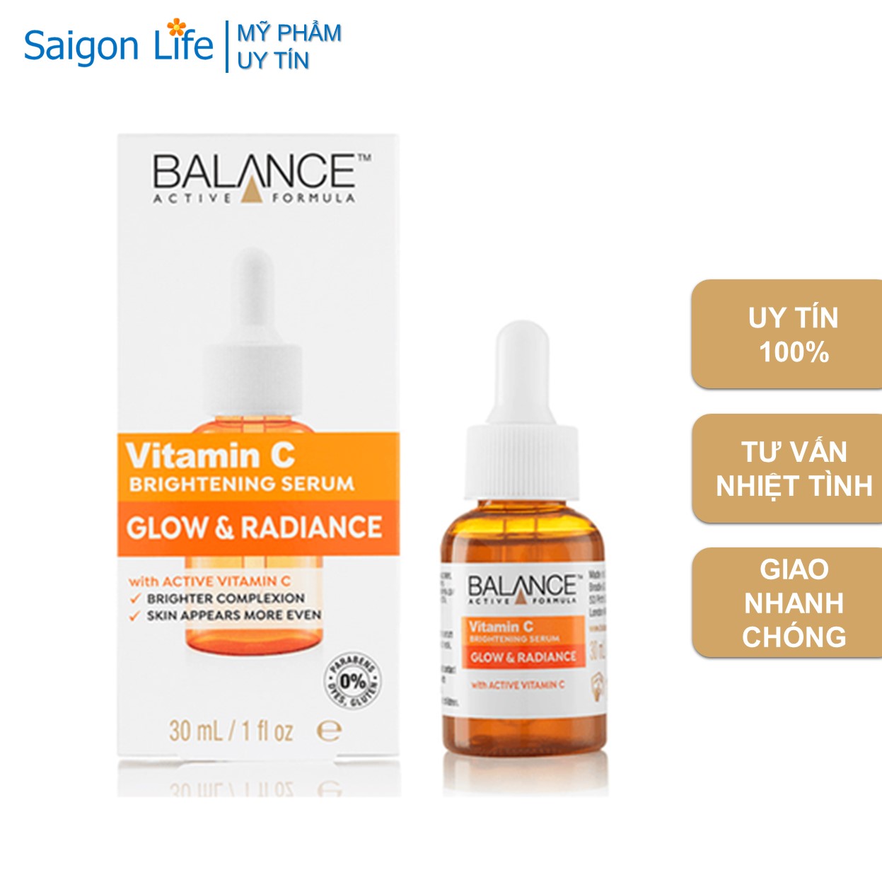 Tinh Chất Dưỡng Sáng, Chống Lão Hóa Balance Active Formula Vitamin C Brightening Serum - 30ml