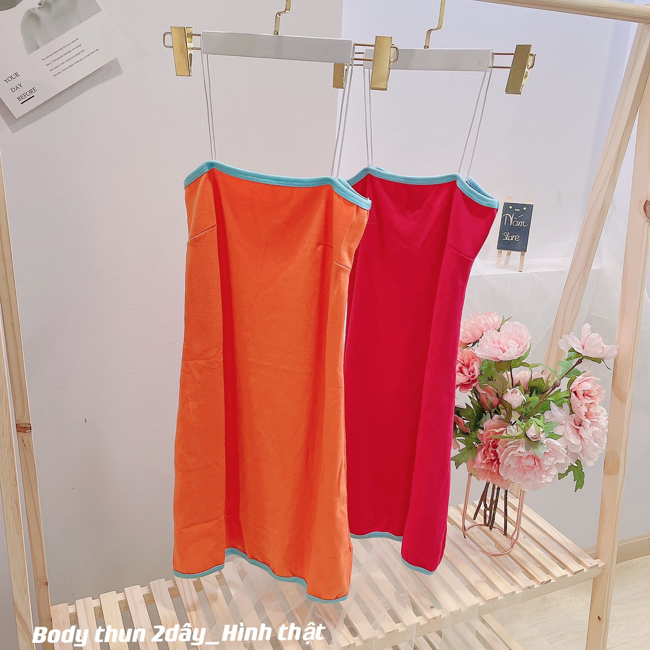 Váy thun ôm body nữ 2 dây thời trang giá rẻ Diomi