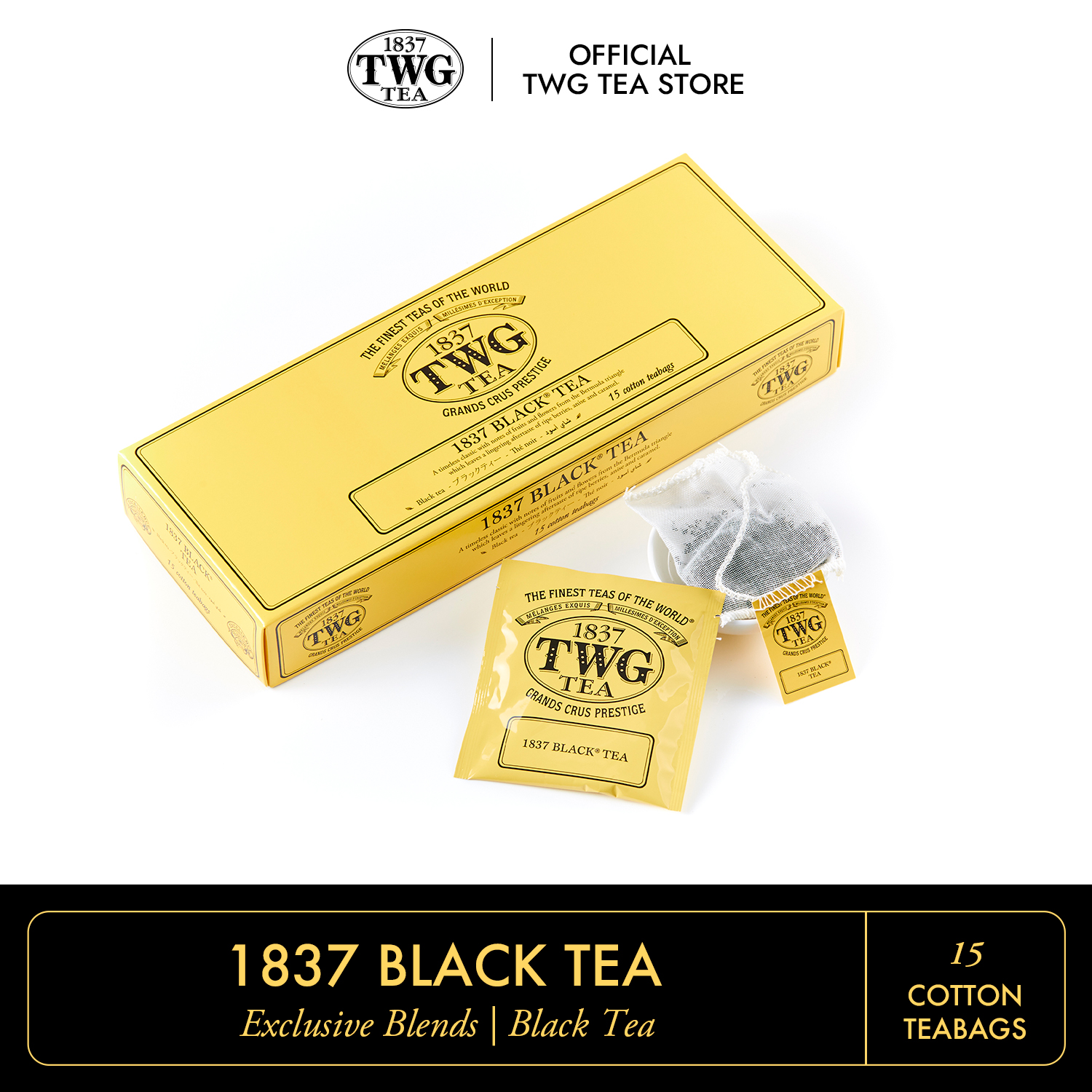 Trà TWG Tea - 1837 Black Tea (2.5g x 15 túi lọc) | Trà Đen