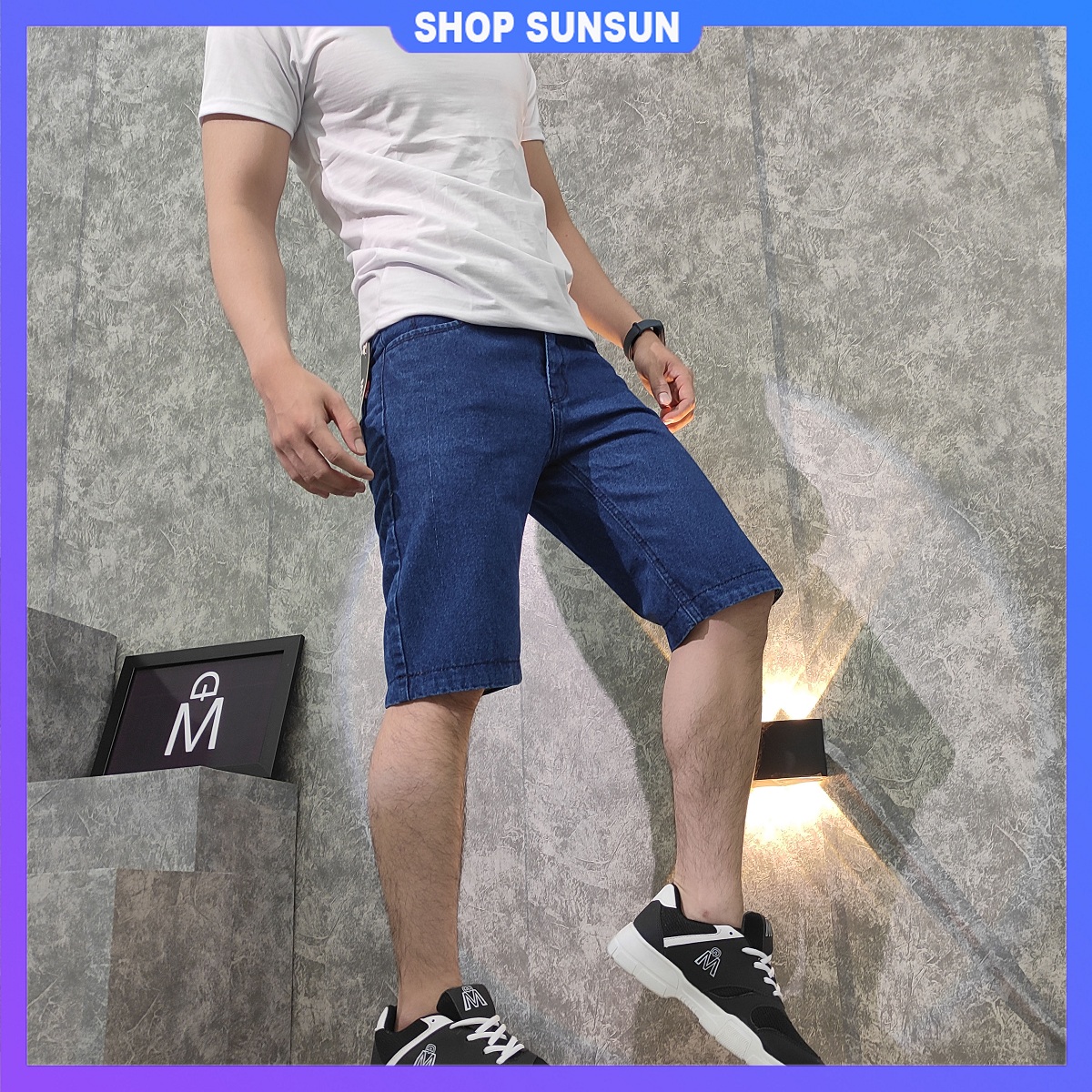 [HCM]Quần short jean nam SS111 vải đẹp kiểu dáng đơn giản hàng shop SUNSUN chuyên quần short nam quần lửng nam