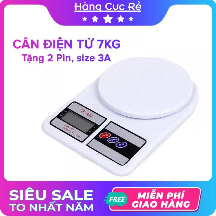 ☎☁  Cân tiểu ly điện tử nhà bếp mini 7kg làm bánh độ chính xác cao từ 1g đến 7000g dùng pin AAA - Shop Hàng Cực Rẻ